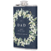 スノーベリー&ユーカリ ウェディング リング 誕生日のギフト フラスク (左)