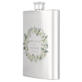 スノーベリー&ユーカリ ウェディング リング 誕生 フラスク (左)