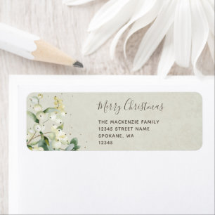 スノーベリー+ユーカリChristmas Boquet Return ラベル
