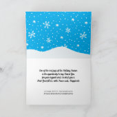 スノーペンギン会社ホリデーグリーティングカード シーズンカード (内部)