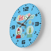 スノーペンギン ラージ壁時計 (傾斜)