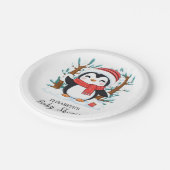 スノーペ魅力的ンギン赤ちゃんシャワー ペーパープレート (アングル)
