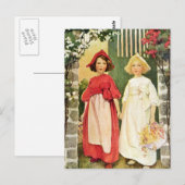 スノーホワイトとバラレッド ポストカード (正面/裏面)