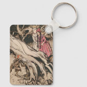 スノーホワイトとバラレッドby Arthur Rackham キーホルダー (裏面)