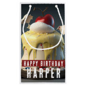 スノーホワイトをテーマにした誕生日 スモールペーパーバッグ (裏面)