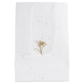 スノーホワイトエーデルワイスヴィンテージクリスマス ミディアムペーパーバッグ (裏面)