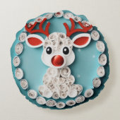 スノーホワイトトインデアニダーデライトアート ラウンドクッション (裏面)