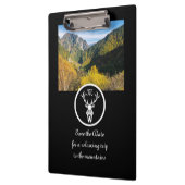 スノーホワイトバックシルエットモノグラム写真 クリップボード (左)