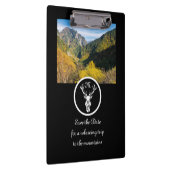 スノーホワイトバックシルエットモノグラム写真 クリップボード (右)