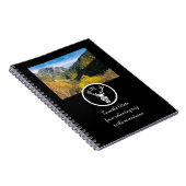 スノーホワイトバックシルエットモノグラム写真 ノートブック (右側)