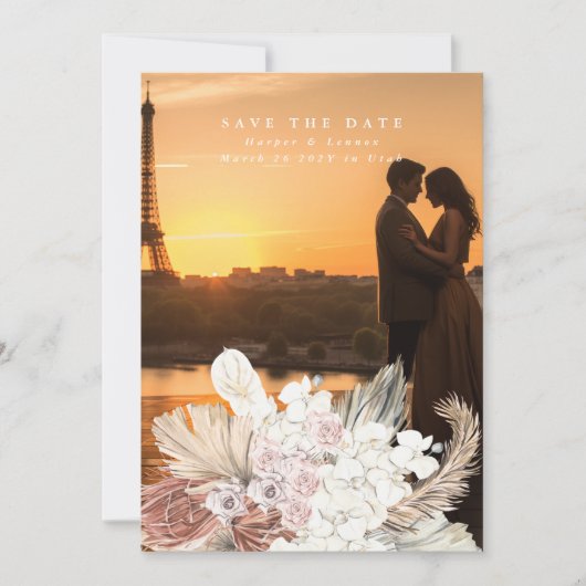 スノーホワイトパンパスグラスビーチトロピカルジャングル セーブザデート (正面)