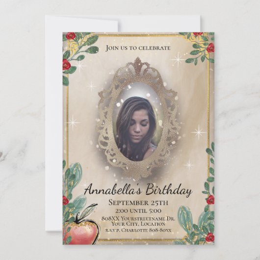 スノーホワイトフェアリーテール魔法鏡フォト 招待状 (正面)