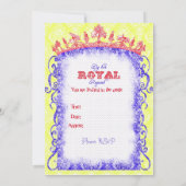 スノーホワイトプリンセスパーティの招待状 招待状 (裏面)