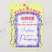 スノーホワイトプリンセスパーティの招待状 招待状 (正面/裏面)