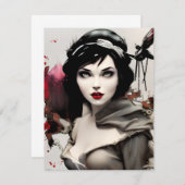 スノーホワイトポートレートグラフィック ノートカード (正面/裏面)