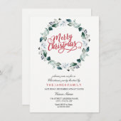 スノーホワイトリースメリーファミリークリスマスパーティー 招待状 (正面/裏面)