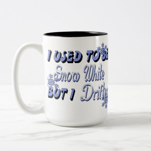 スノーホワイト引用文女子ユーモアマグ ツートーンマグカップ (左)