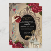 スノーホワイト魔法鏡おとぎ話 招待状 (正面/裏面)