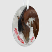 スノーホースクリスマスアクリル オーナメント (正面)