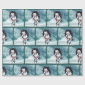 スノーホースホリデーラッピング紙 ラッピングペーパー (フラット)