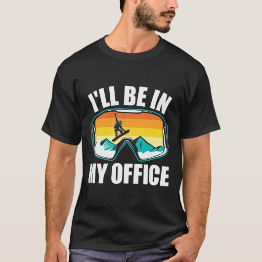 スノーボおもしろいボーダー冬用スノーボードギフト Tシャツ (正面)