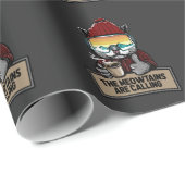 スノーボおもしろいードスキーキャットスノーゴーグル山 ラッピングペーパー (ロールコーナー)