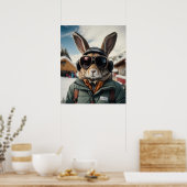 スノーボお洒落ードバニー ポスター (キッチン)