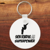 スノーボカッコいいードデザイン キーホルダー (正面)