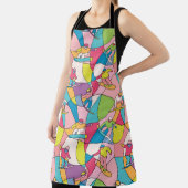 スノーボカラフルーダー：ヴィンテージシームレスなパターン。 エプロン (インサイチュ)