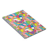 スノーボカラフルーダー：ヴィンテージシームレスなパターン。 ノートブック (右側)