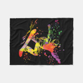 スノーボカラフルードスノーボードスノーボード12 フリースブランケット (正面(横))