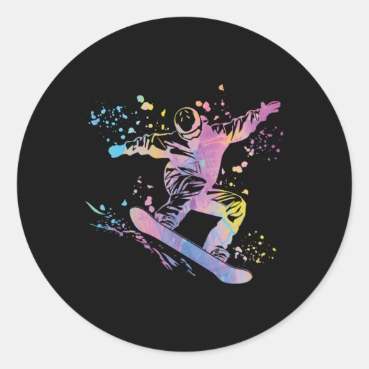 スノーボカラフルードスノーボードスノーボード48 ラウンドシール (正面)