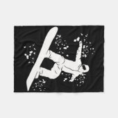 スノーボカラフルードスノーボード2 フリースブランケット (正面(横))