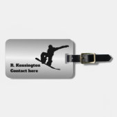 スノーボパーソナライズされたーター ラゲッジタグ (正面横)