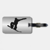 スノーボパーソナライズされたーター ラゲッジタグ (裏面横)