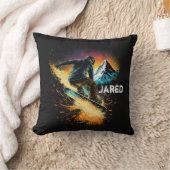 スノーボパーソナライズされたードウィンタースポーツ クッション (ブランケット)