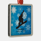 スノーボパーソナライズされたードオーナメント セラミックオーナメント (右)