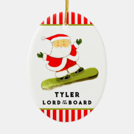 スノーボパーソナライズされたードボード セラミックオーナメント