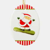 スノーボパーソナライズされたードボード セラミックオーナメント (裏面)