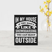 スノーボーおもしろいディングスノーボーダージョークホブ カード (黄色い花)