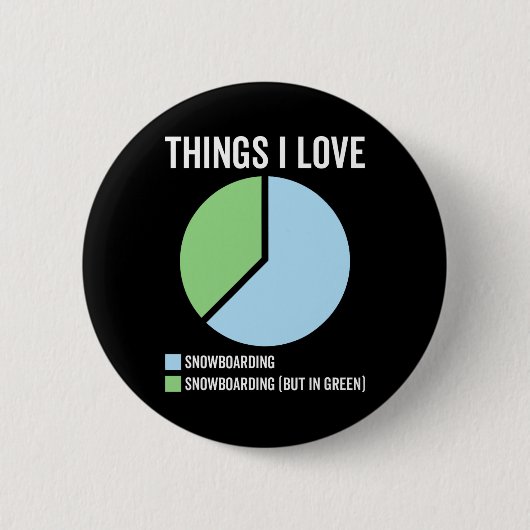 スノーボーおもしろいディングスポーツホブ 缶バッジ (正面)