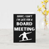 スノーボーおもしろいルに関するスノーボードのパンプン会議 カード (黄色い花)