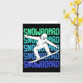 スノーボークールダーアパレルとギフトアイディアスノーボードディ カード (黄色い花)