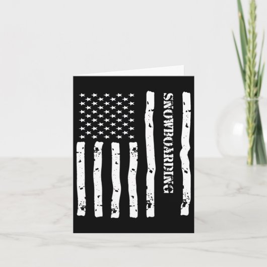 スノーボークールディングモノ物アクセサリーUsa Fla カード (正面)