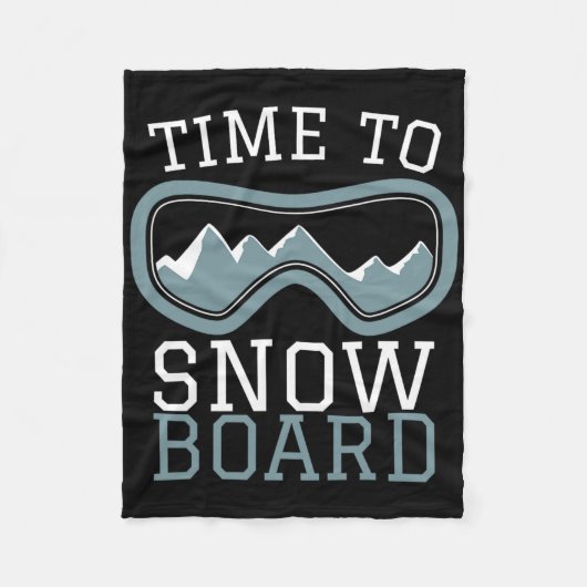 スノーボークールドスライディングスポーツティーIスノーピスト フリースブランケット (正面)
