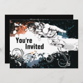 スノーボーグランジド誕生日パーティーへの招待 招待状 (正面/裏面)