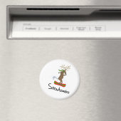 スノーボーダーおもしろいスノーボーディングトインデナ マグネット (インサイチュ (食洗機))
