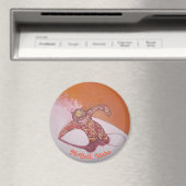 スノーボーダーがポウをシュレッダ処理 マグネット (インサイチュ (食洗機))