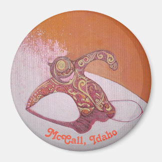 スノーボーダーがポウをシュレッダ処理 マグネット