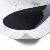 スノーボーダーが跡の無い粉を掻き込む ポスター (角)